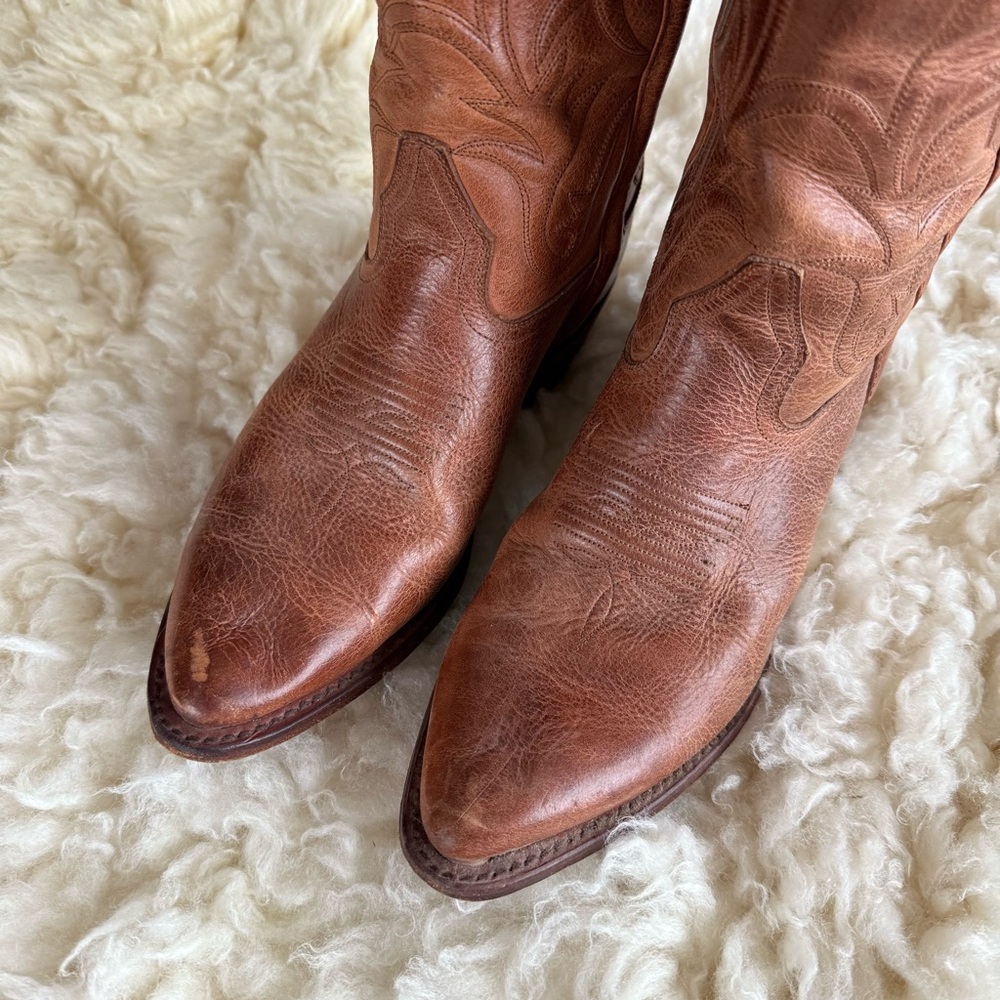 frye | bruce western boot brown cognac 10 - Picture 3 of 5